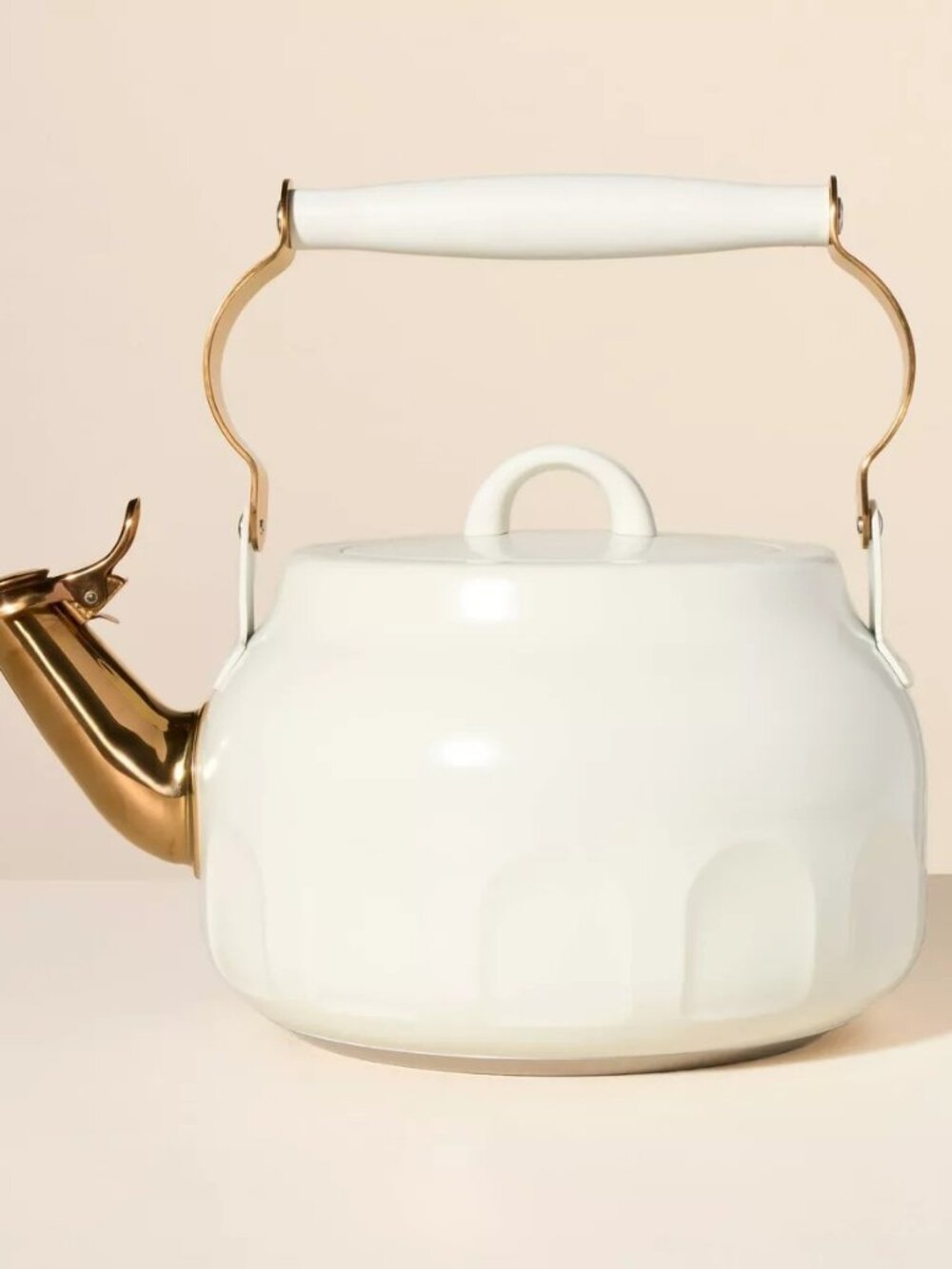 2qt Stainless Steel Arch Cutout Teapot Cream - Hearth & Hand Magnolia, Target